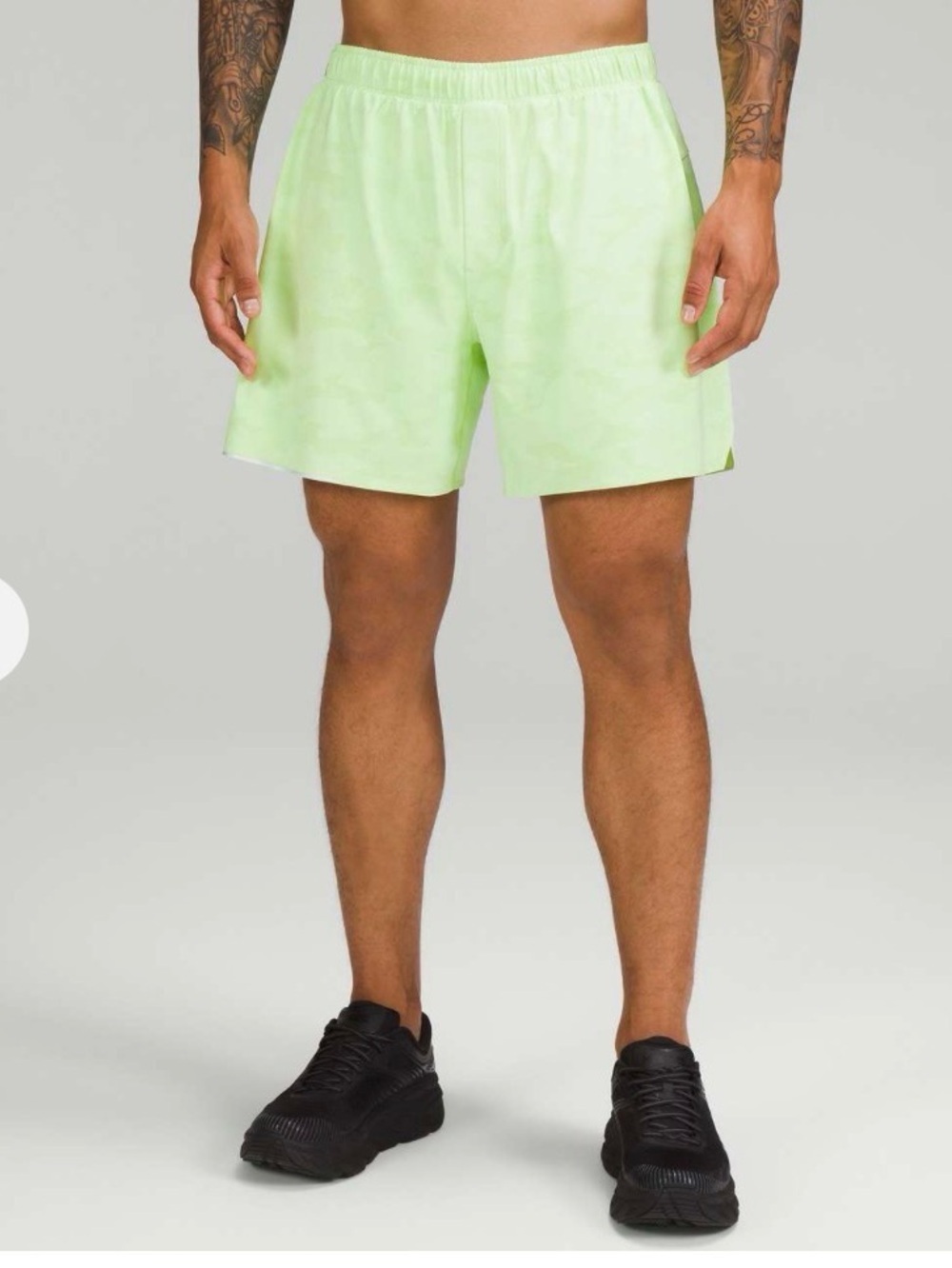 Lululemon Surge Lined 6” Shorts Men’s M Variegated Mesh Camo Reflect Running Gym